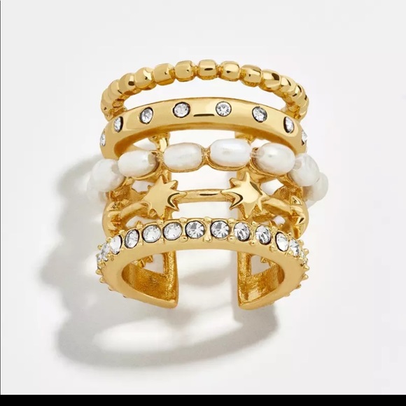 Faux Pearl + Rhinestone Ear Cuff - Picture 2 of 3